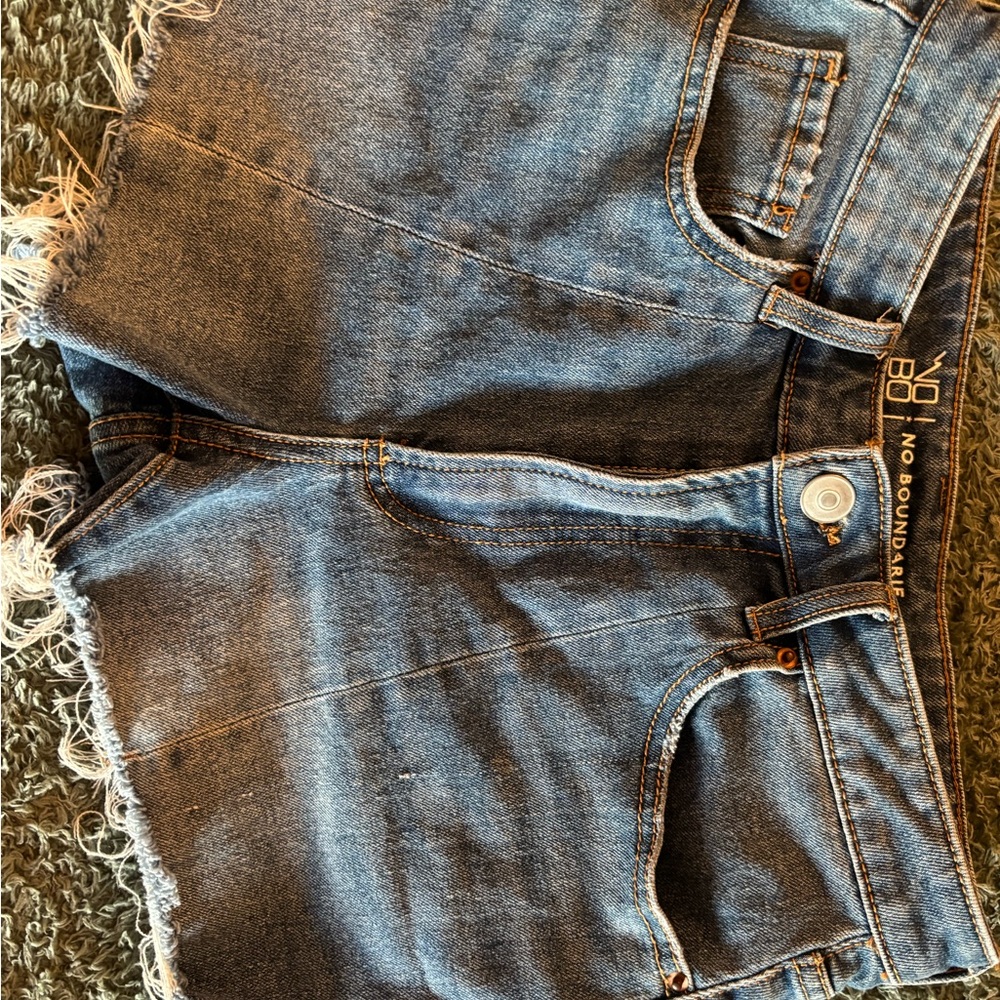 No Boundaries Blue Denim Shorts Casual Style